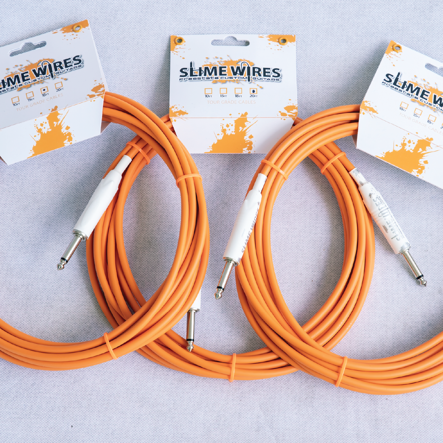 Slime Wires Tangerine Guitar/Bass Cables
