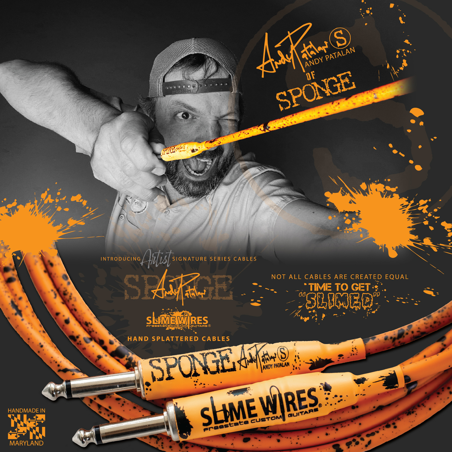 Slime Wires Slime Green Guitar/Bass Cables